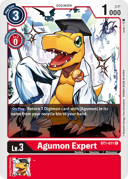 Digimon TCG Card 'BT1-011' 'Agumon Expert'