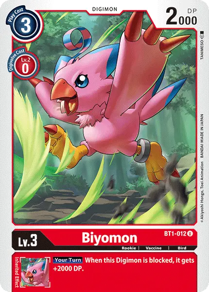 Digimon TCG Card BT1-012 Biyomon