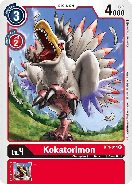 Digimon TCG Card 'BT1-014' 'Kokatorimon'