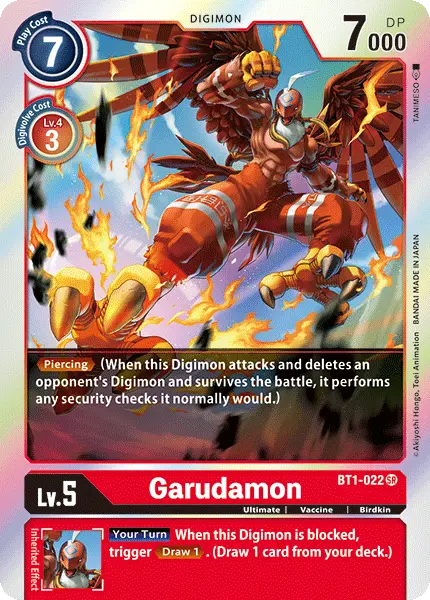 Digimon TCG Card BT1-022 Garudamon