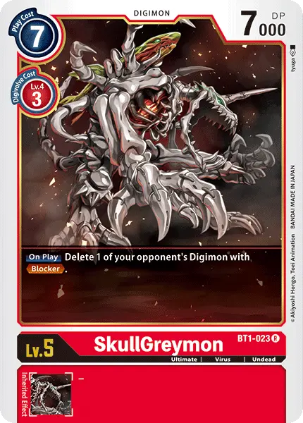 Digimon TCG Card BT1-023 Skullgreymon