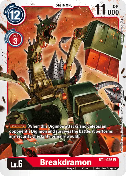 Digimon TCG Card BT1-026 Breakdramon