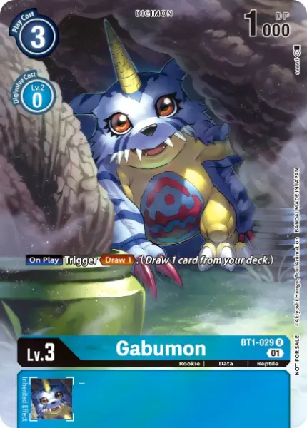 Digimon TCG Card BT1-029_P5 Gabumon