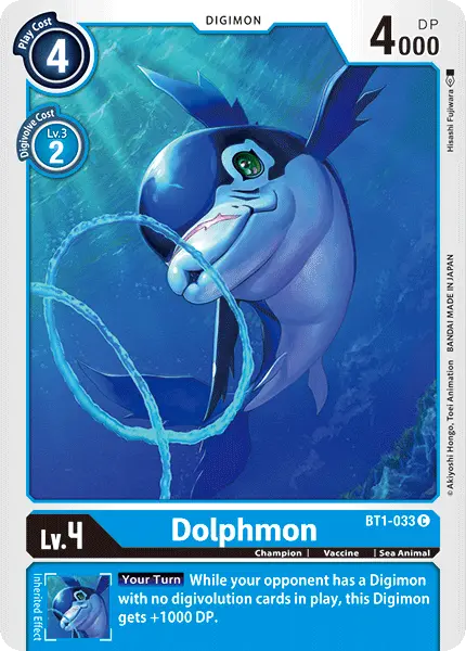 Digimon TCG Card BT1-033 Dolphmon