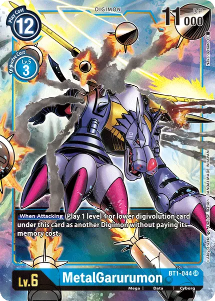 Digimon TCG Card 'BT1-044_P1' 'MetalGarurumon'