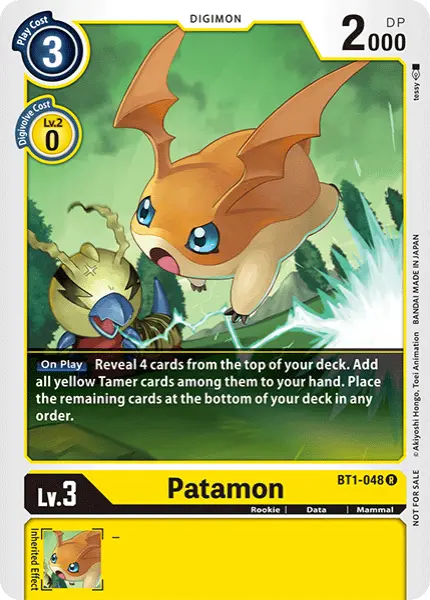 Digimon TCG Card 'BT1-048_P1' 'Patamon'