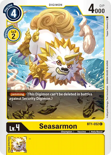 Digimon TCG Card BT1-052 Seasarmon