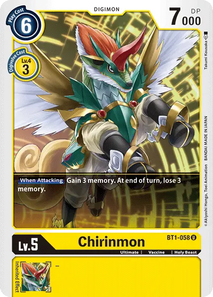 Digimon TCG Card BT1-058 Chirinmon