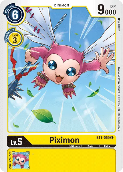 Digimon TCG Card BT1-059 Piximon