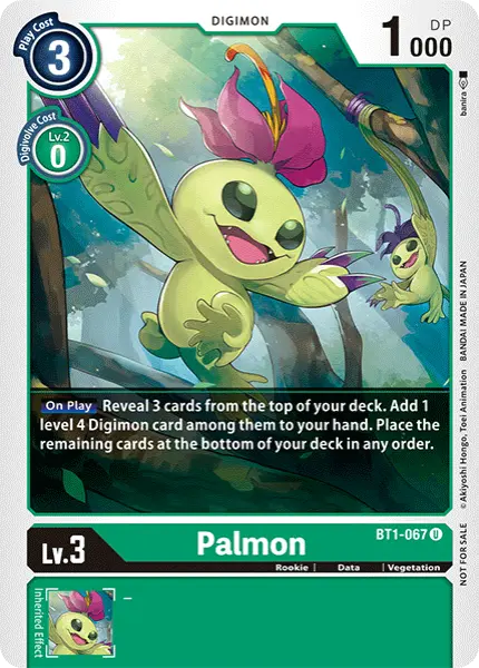 Digimon TCG Card 'BT1-067_P1' 'Palmon'