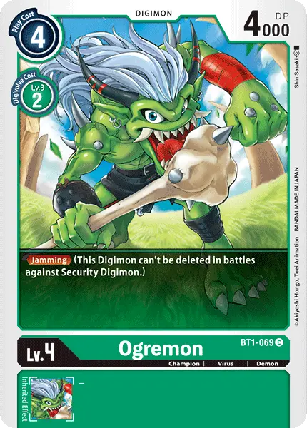 Digimon TCG Card BT1-069 Ogremon