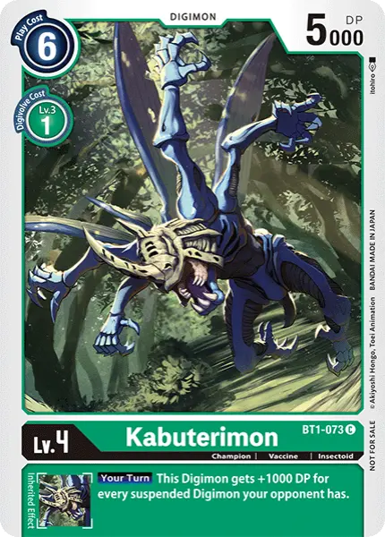 Digimon TCG Card BT1-073_P1 Kabuterimon