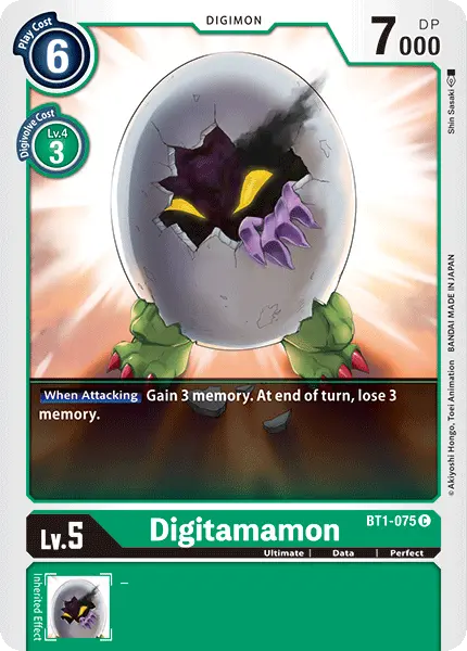 Digimon TCG Card 'BT1-075' 'Digitamamon'