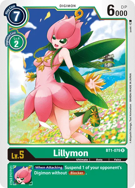 Digimon TCG Card BT1-079 Lillymon