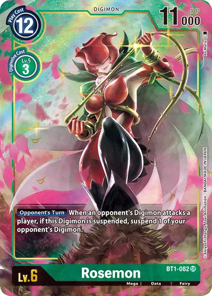 Digimon TCG Card BT1-082_P1 Rosemon