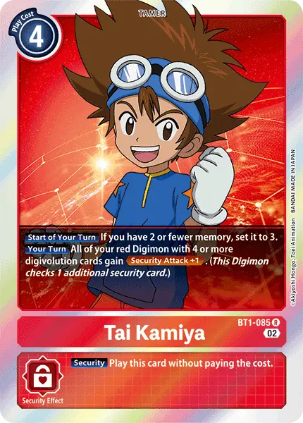 Digimon TCG Card 'BT1-085_P3' 'Tai Kamiya'