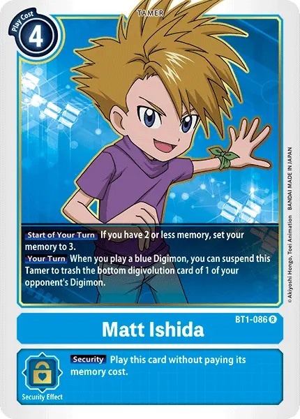 Digimon TCG Card 'BT1-086' 'Matt Ishida'