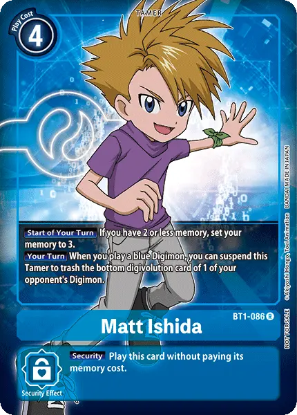 Digimon TCG Card 'BT1-086_P1' 'Matt Ishida'