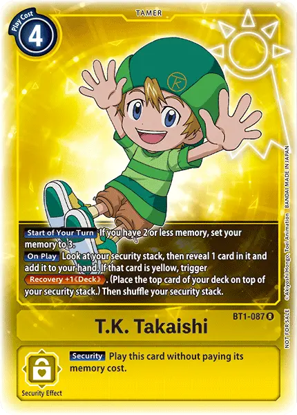 Digimon TCG Card BT1-087_P1 T.K. Takaishi