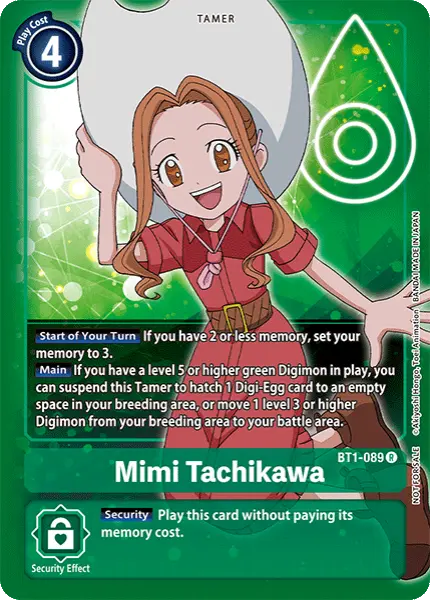 Digimon TCG Card BT1-089_P2 Mimi Tachikawa