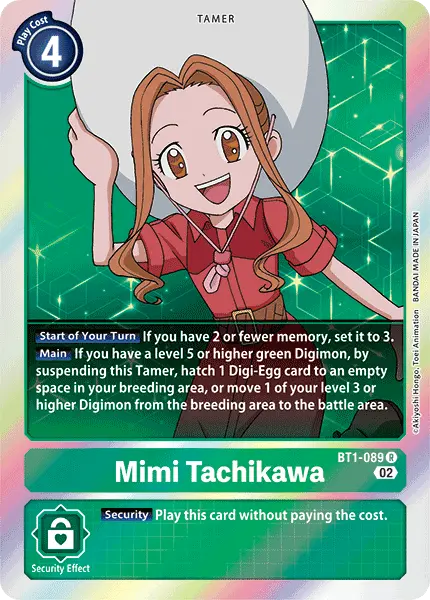 Digimon TCG Card BT1-089_P3 Mimi Tachikawa