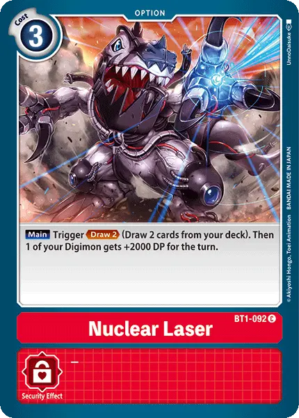 Digimon TCG Card 'BT1-092' 'Nuclear Laser'