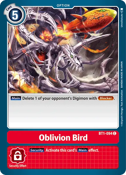 Digimon TCG Card BT1-094 Oblivion Bird