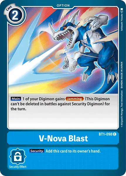 Digimon TCG Card 'BT1-098' 'V-Nova Blast'