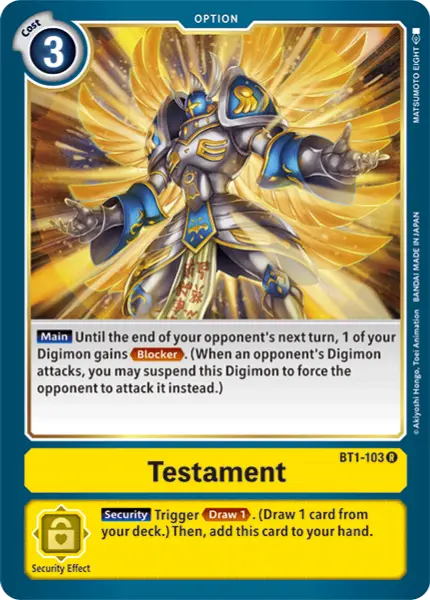 Digimon TCG Card BT1-103 Unknown