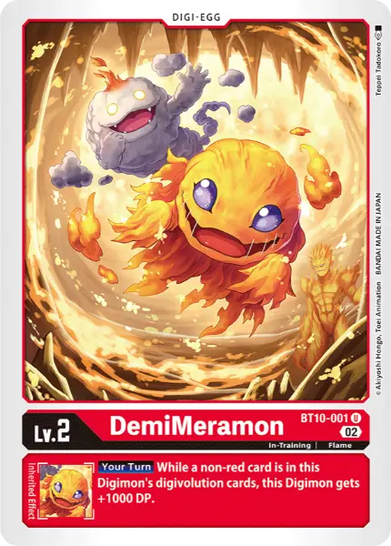 Digimon TCG Card BT10-001 DemiMeramon