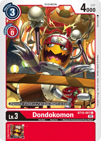 Digimon TCG Card BT10-007 Dondokomon