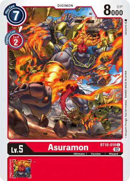 Digimon TCG Card BT10-010 Asuramon