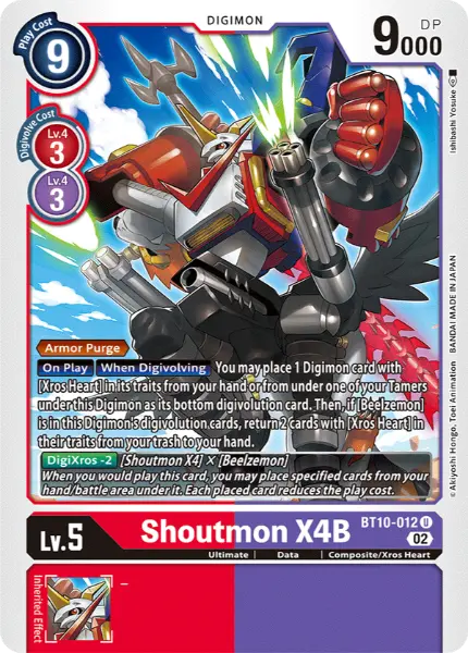 Digimon TCG Card 'BT10-012' 'Shoutmon X4B'