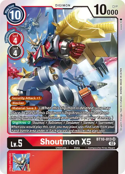 Deck BT10 Xros Heart with preview of card BT10-013