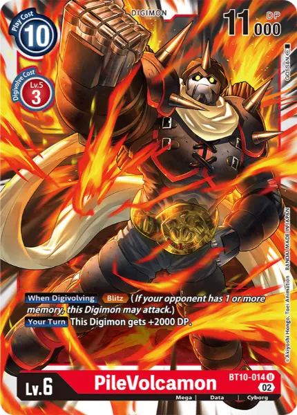 Digimon TCG Card 'BT10-014' 'PileVolcamon'