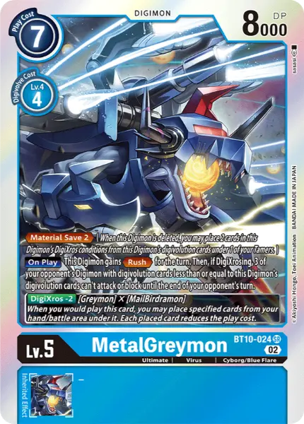 Deck Blue Flare - 8th with preview of card BT10-024