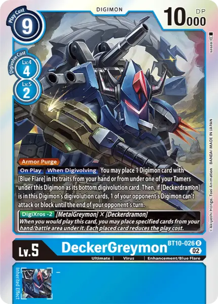 Digimon TCG Card 'BT10-026' 'DeckerGreymon'