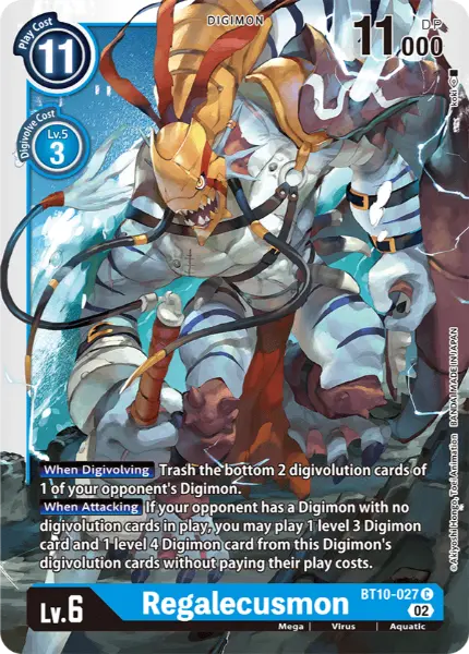 Digimon TCG Card 'BT10-027' 'Regalecusmon'