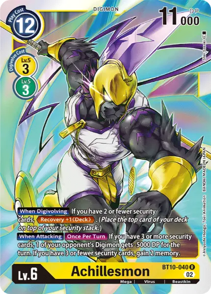 Digimon TCG Card BT10-040 Achillesmon