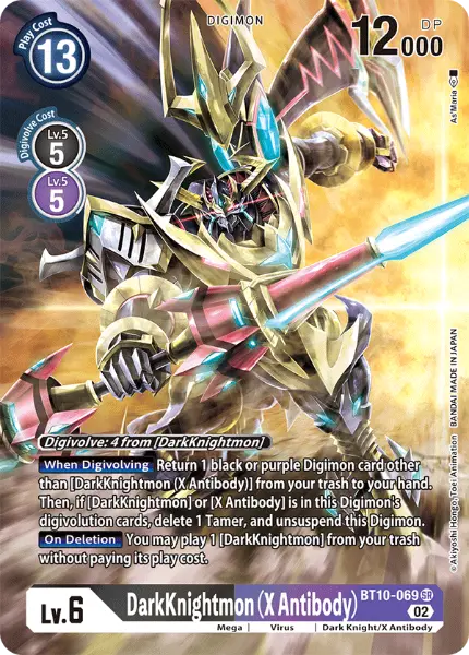 Digimon TCG Card 'BT10-069_P1' 'DarkKnightmon (X Antibody)'