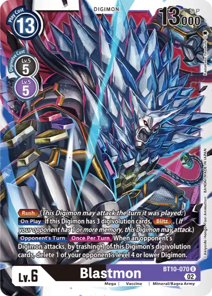 Digimon TCG Card BT10-070 Blastmon