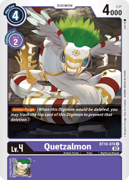 Digimon TCG Card 'BT10-074' 'Quetzalmon'