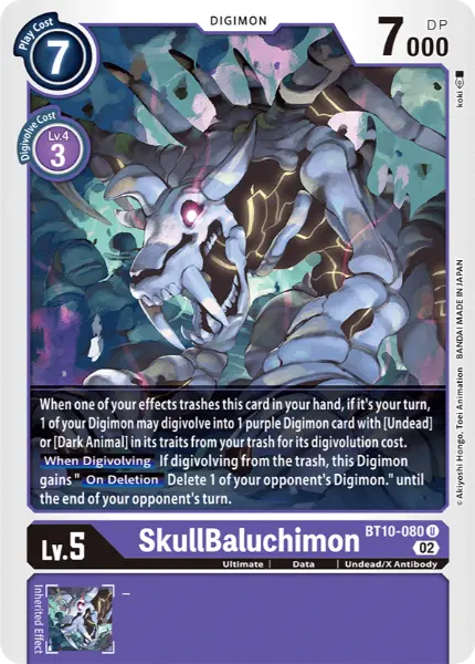 Digimon TCG Card 'BT10-080' 'SkullBaluchimon'