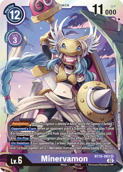 Digimon TCG Card 'BT10-083' 'Minervamon'