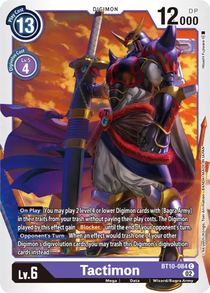 Digimon TCG Card 'BT10-084' 'Tactimon'