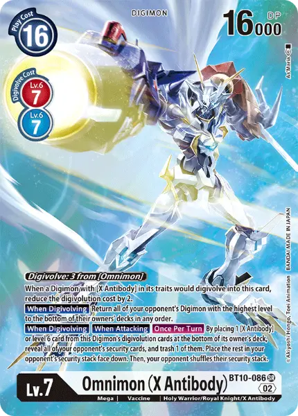 Digimon TCG Card 'BT10-086_P1' 'Omnimon (X Antibody)'