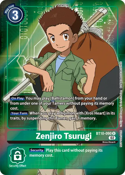 Digimon TCG Card BT10-090_P1 Zenjiro Tsurugi