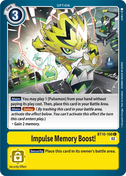 Digimon TCG Card BT10-100 Impulse Memory Boost!!