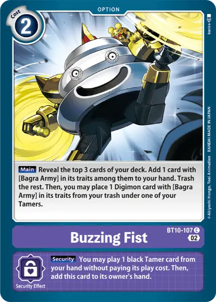 Digimon TCG Card BT10-107 Buzzing Fist