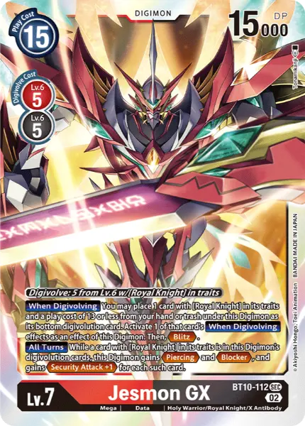 Deck BT13 Jesmon with preview of card BT10-112